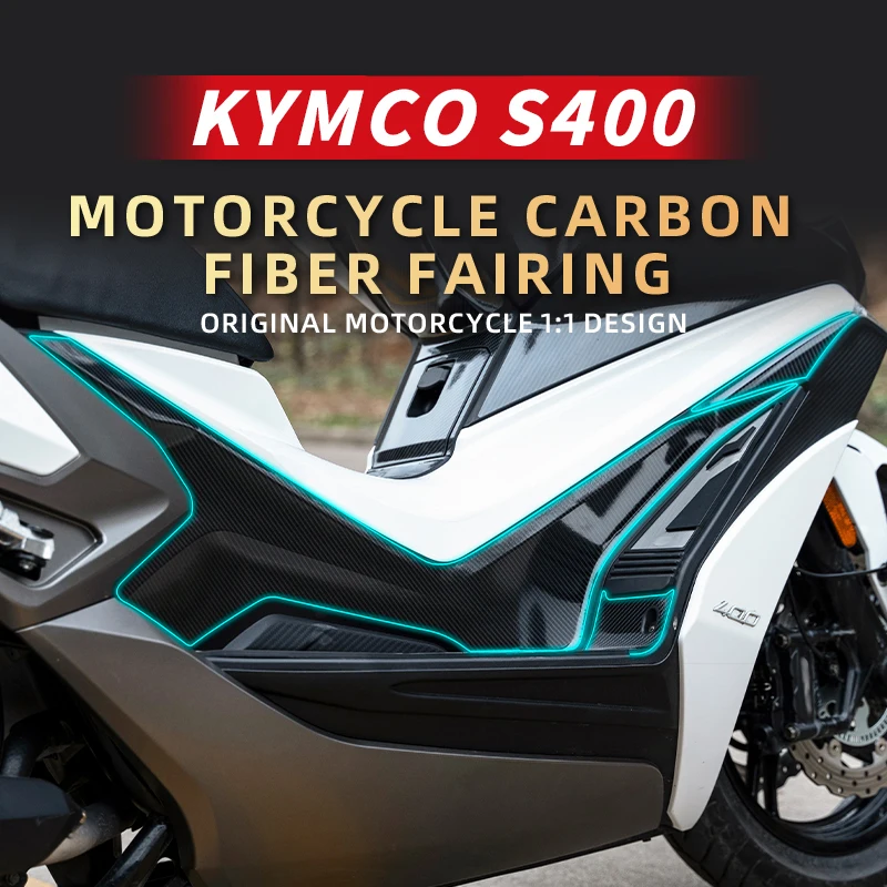 

Used For KYMCO S400 Motorcycle Accessories The High Quality Carbon Fiber Protective Stickers Body Plastic Parts Area Refit