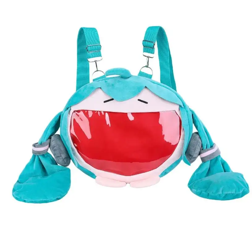 Cute Cartoon Hatsune Miku Shoulder Bag Large Capacity Portable Backpack Fashionable Versatile Anime Peripheral Practical Gift