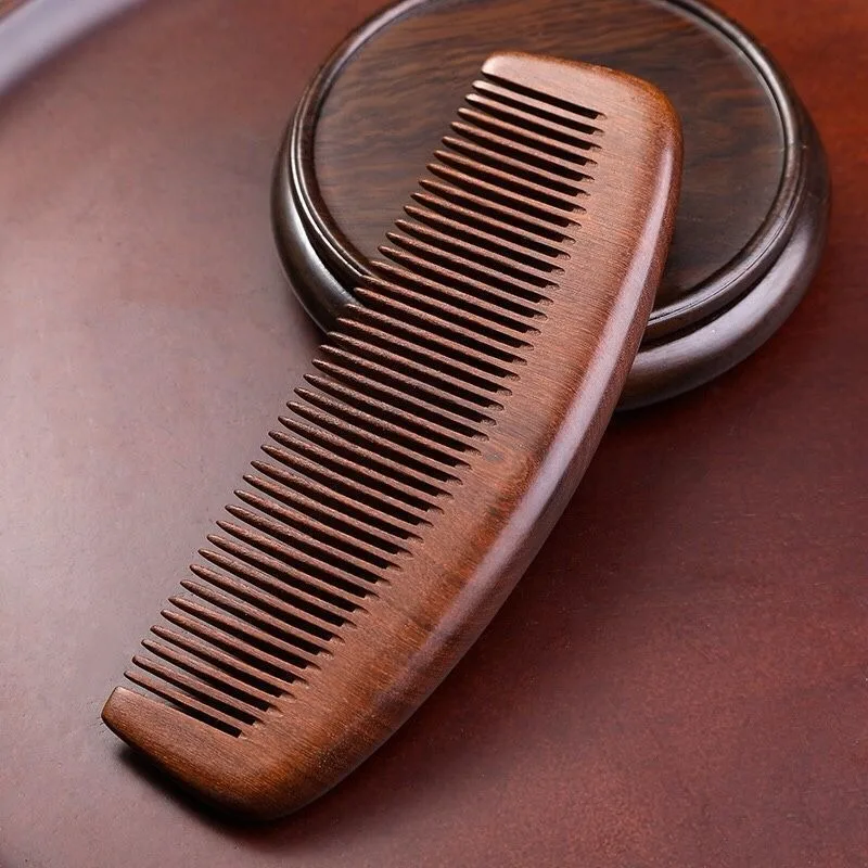 Natural Sandalwood Hair Comb Anti Static Anti Hair Loss Wide Tooth Curly Hair Wooden Comb For Men Women Home Daily Use
