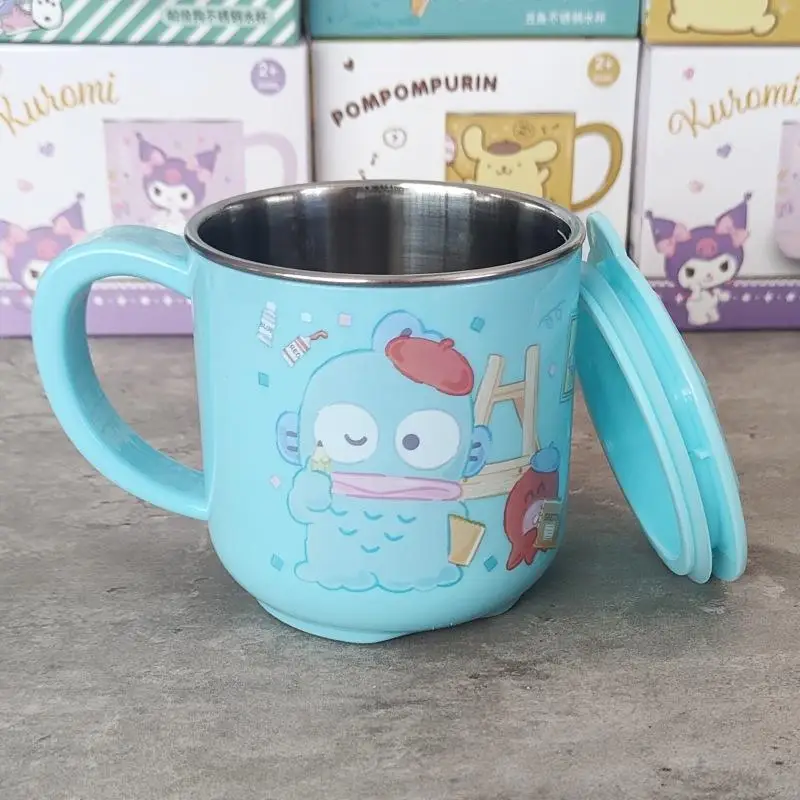 Sanrios Kuromi My Melody Hello Kitties ถ้วยน้ําสองชั้นปลอกที่ถอดออกได้ถ้วยน้ําดูดีของขวัญเทศกาล