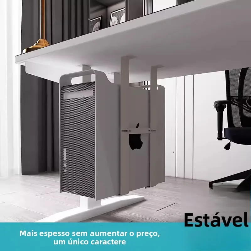 huibaili-computer-main-board-rack-office-desk-underneath-mounting-bracket-fixed-support-frame-wall-hanging-support-accessory