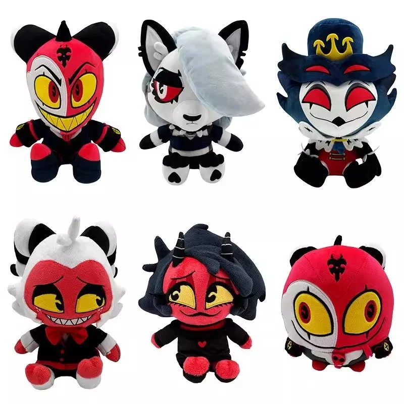 Nuevo Hazbin Hotel muñeco de juguete de peluche Loona Blitzo muñeco de peluche de dibujos animados personalidad periférica juguete decoración de habitación chica regalo de vacaciones