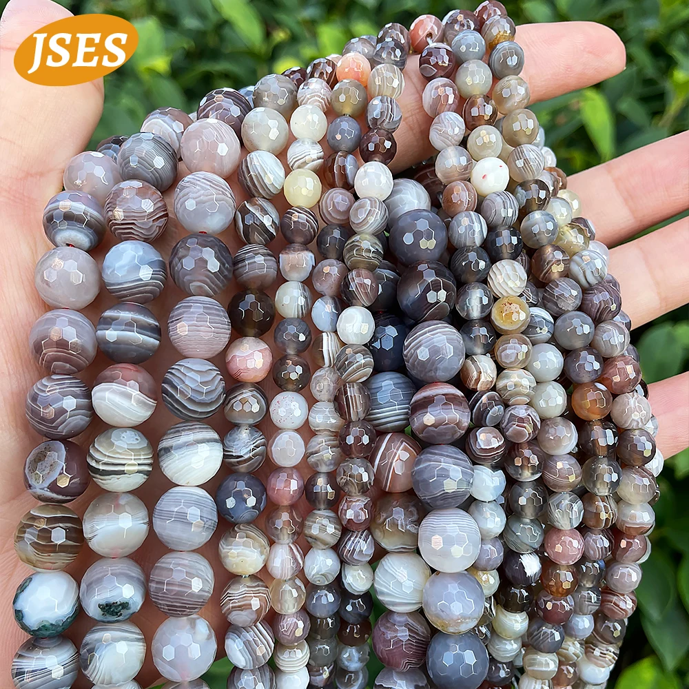 AA Natural Botswana Agate Sardonyx 6-10mm Faceted Beads for Jewelry Making Bracelets Necklace DIY Beads Accessorries Wholesale