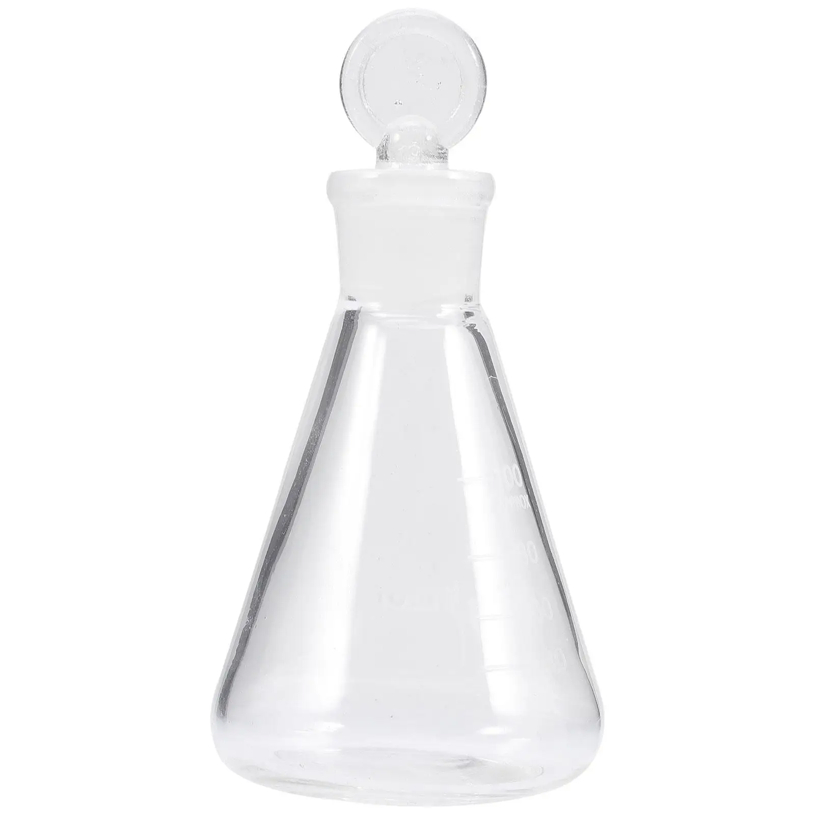 Labu Erlenmeyer dengan Sumbat Gelas Tutup Gelas Kimia Laboratorium