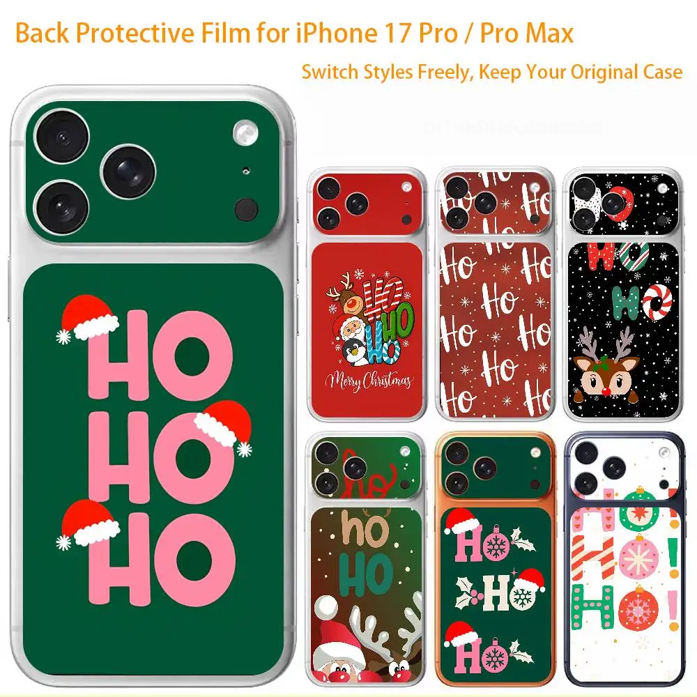 Ho Ho Ho Christmas Aesthetic For iPhone 17 Pro 17 Pro max Protective Film for Back, Frame, Camera