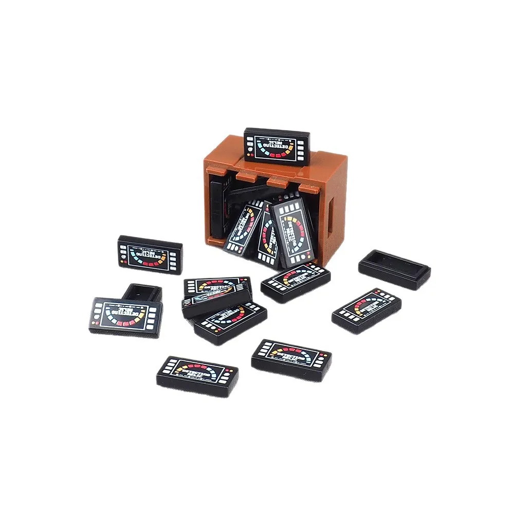MOC 10PCS Printed 3069 3069pb0414 Speed Dial Vehicle Car Board Bricks Detecting Instrument Pattern Building Block Toy Boys Gifts