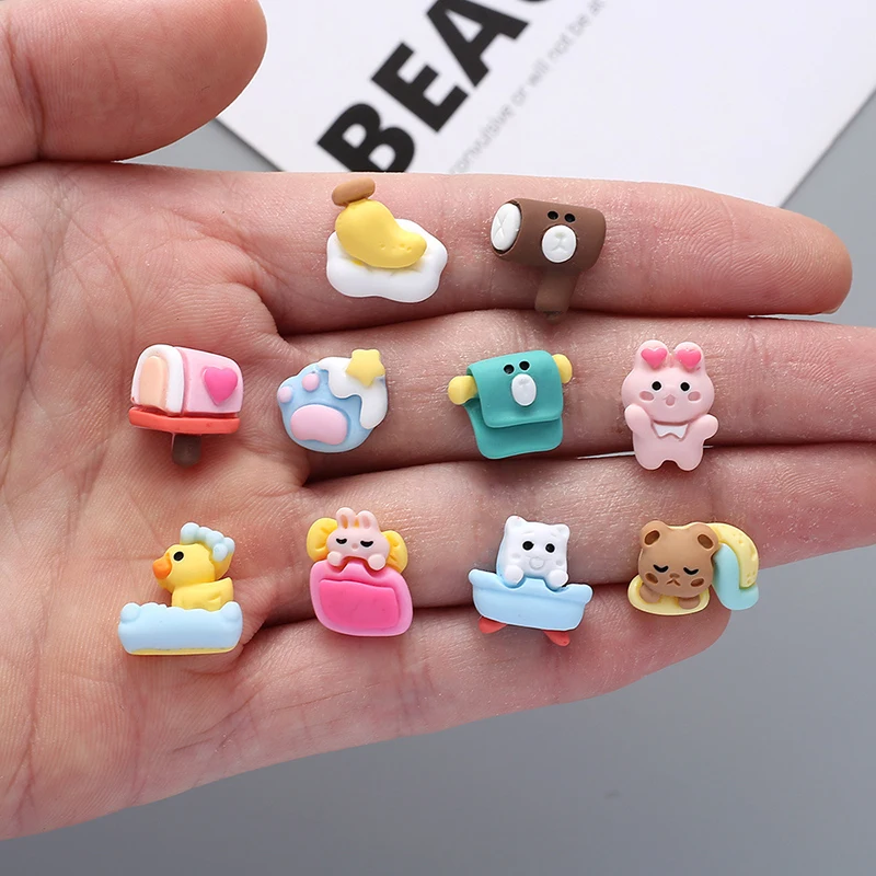 5PC Resin Mini Doll Kawaii Cute Small Cute Little Animal Series Children Toy  Gift For Kid Boy Girl DIY Decorative Items