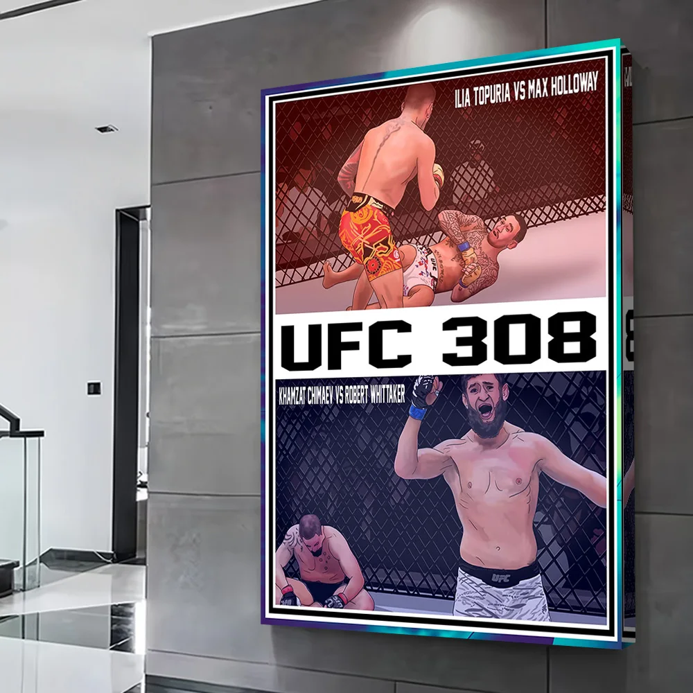 Boxer 308 Fight Printing Poster Customizable Pictures Wall Art Canvas Painting for Home Decor Room Ornaments Bedroom Decoration