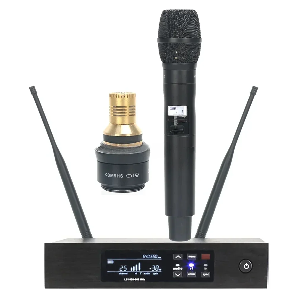 QLXD4 BETA58A BETA87A KSM9 uhf wireless handheld karaoke microphone professional metal wireless systems