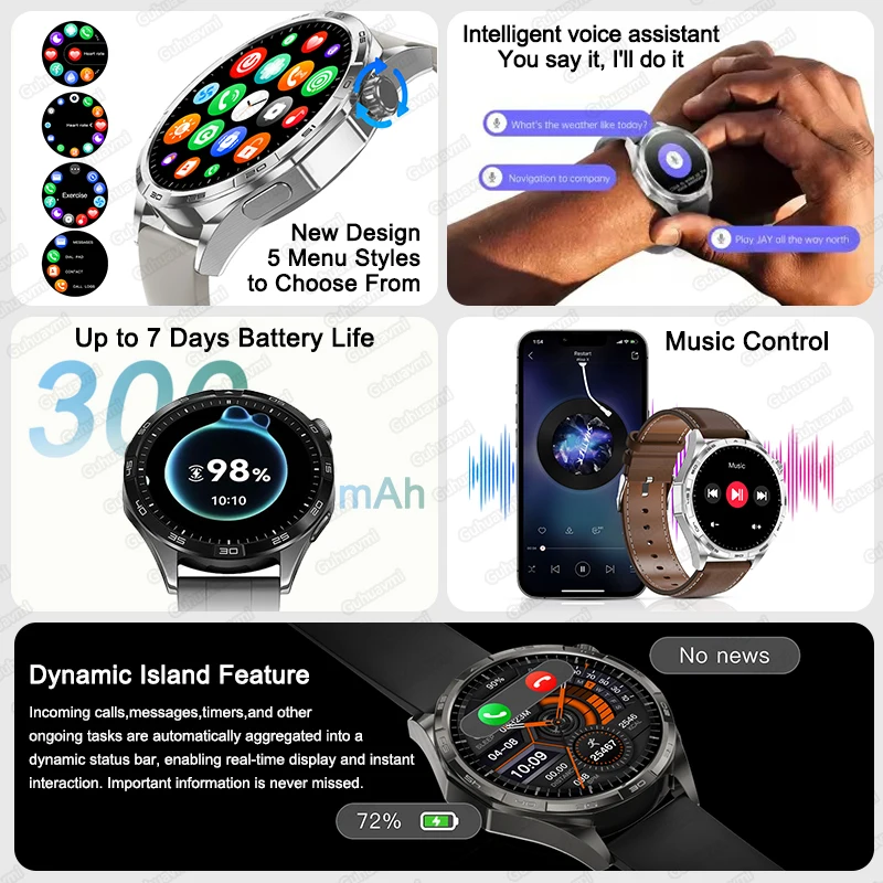 ساعة جديدة 6 Pro ساعة ذكية رياضية AMOLED نظام تحديد المواقع مسار البوصلة معدل ضربات القلب مقاوم للماء بلوتوث دعوة الساعات الذكية للرجل 2026