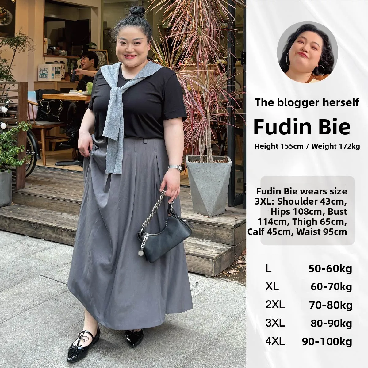

Modern ey Pleated Spring Sle plus Size Casual Versatile Slimming f-length Skirt Korean High Waist Polyester Fiber