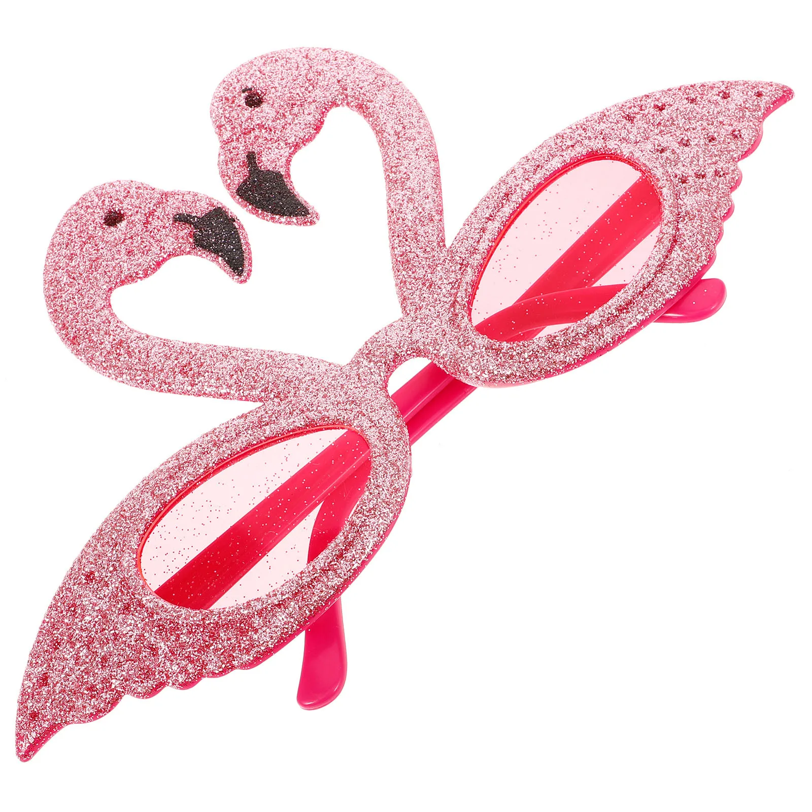 

Flamingo Glasses Summer Beach Party Sunglasses Plastic Luau Decorations Funny Photo Props Favors Pink Black Color Size