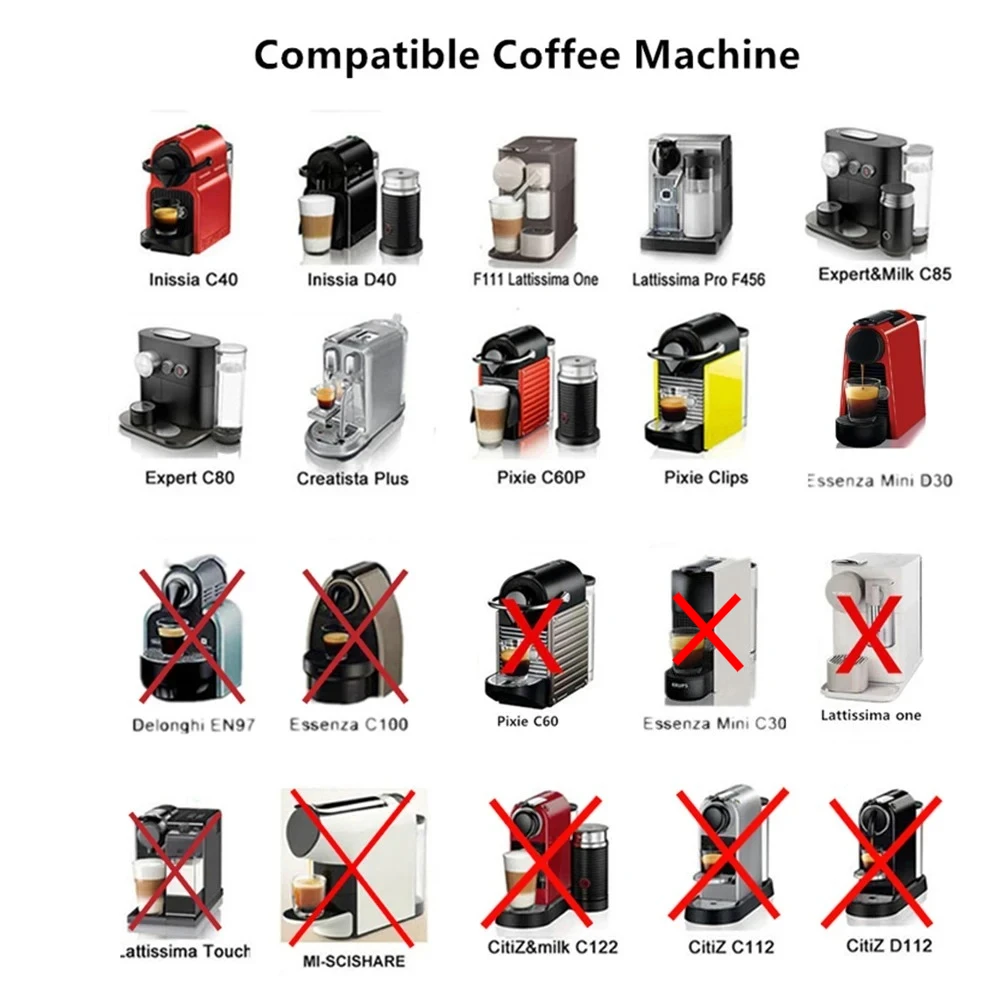 Reusable Coffee Capsule for Nespresso Refillable Metal Coffee Pods Stainless Steel