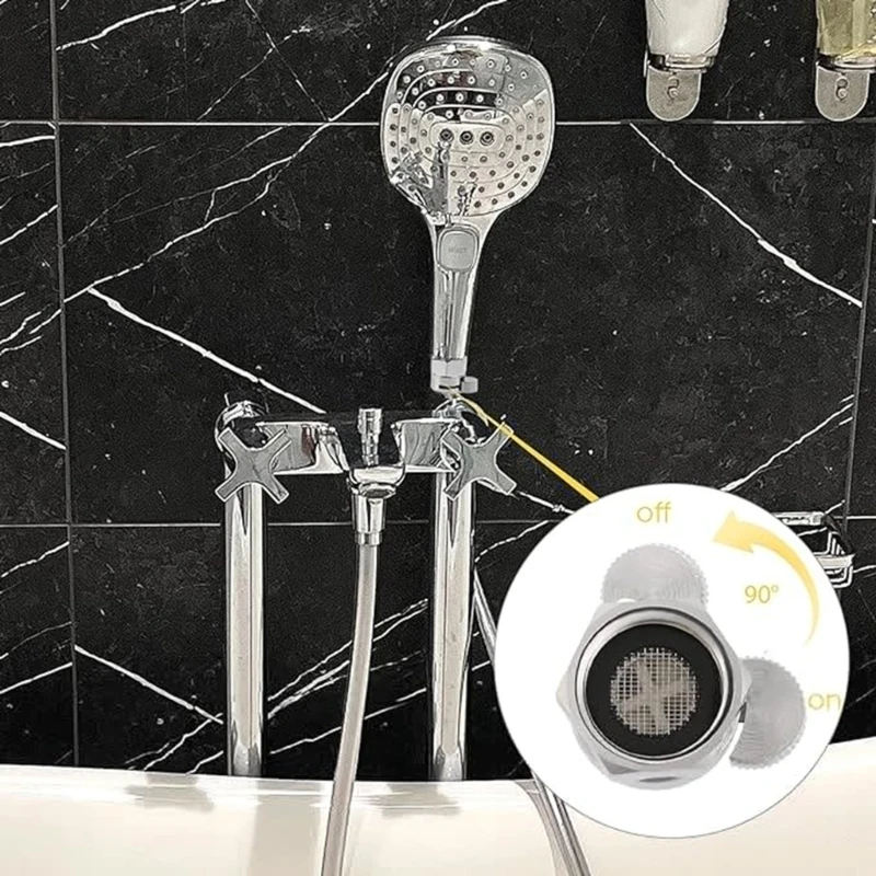 Shut-off Valves Inch Thread Shower Head Shut-off Valves Angles Valves Durable for Shower Head Hand Shower Shower Arm