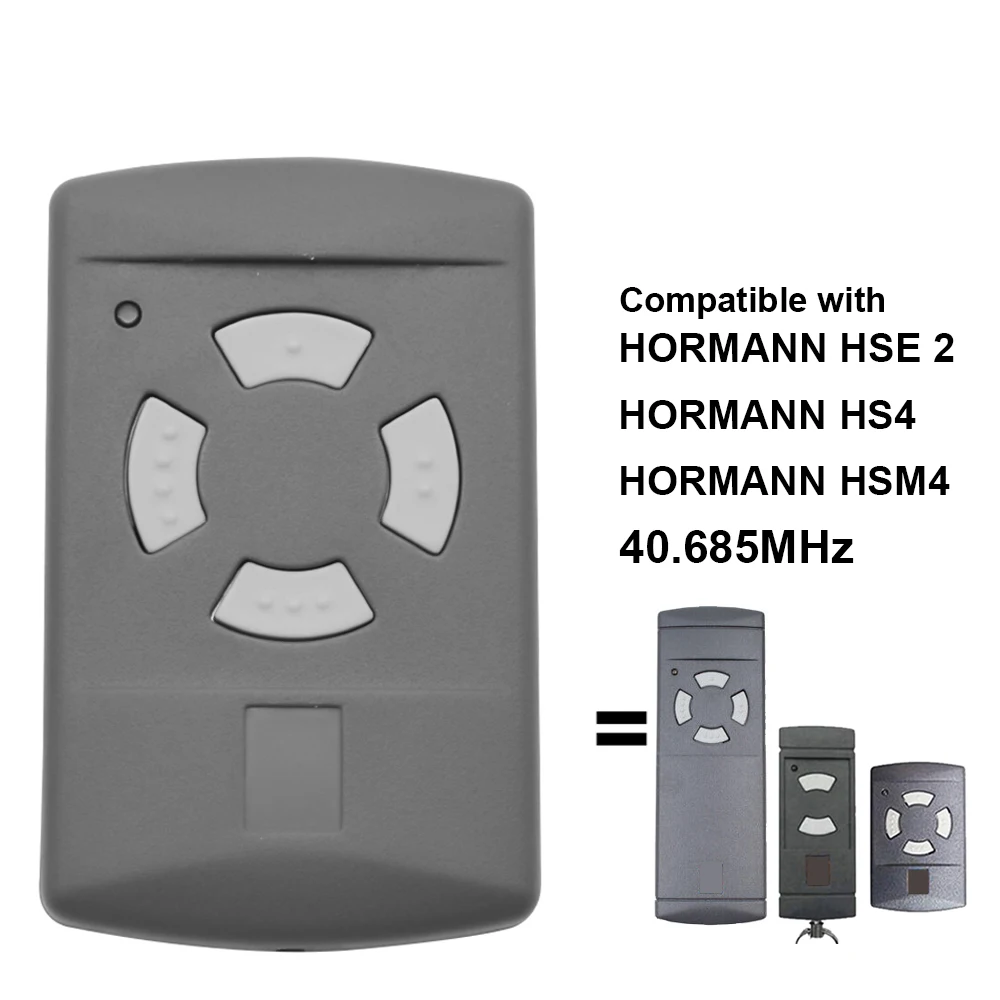 HORMANN HSM4 HS4 HSM2 HSE2 HS2 Garage Door Remote Control Duplicator 40.685MHz Gate Opener Transmitter