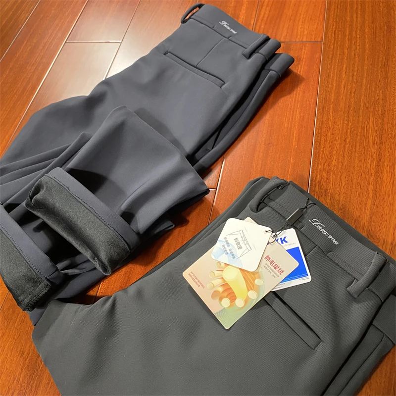 

Ультрамягкие мужские повседневные брюки из молочного вельвета с ветрозащитной подкладкой, теплые, с инфракрасным эффектом, прямые, удлиненные