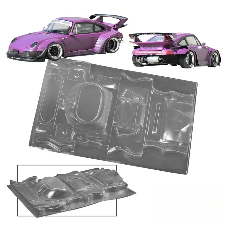 

TC993 1/10 Porshche RWB 993 Clear Lexan Body Wide fender Kit