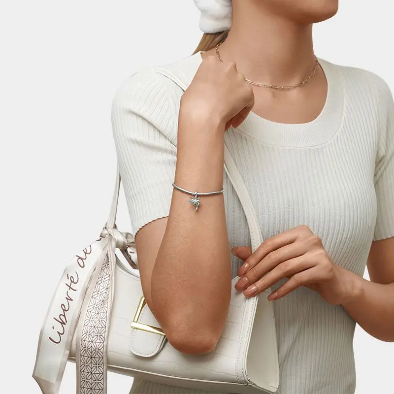 Hot Sale European NEW 925 Silver Colorful Hummingbird Spring Separated Beads Charm Fit Original Bracelet Jewelry For Gift