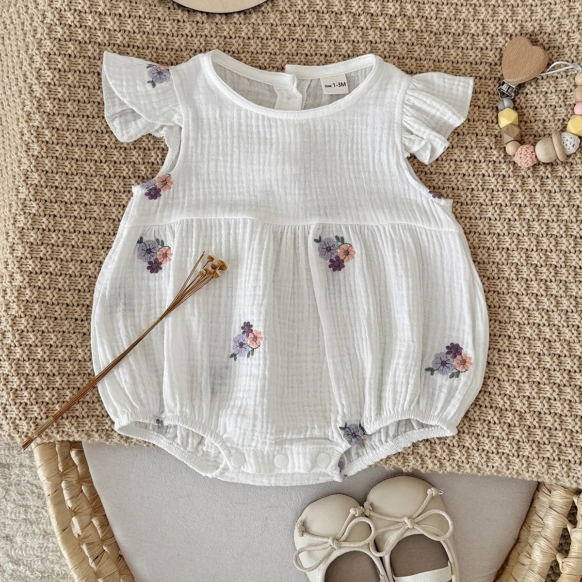 Baby zomerbloemborduurwerk dri - Baby Clothing Clearance recensie en prijs