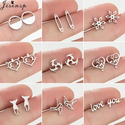 Fashion Genshin Impact Ear Studs Men Stainless Steel Hydro Pyro Dendro Anemo Electro Cryo Earrings For Women Cosplay Jewelry