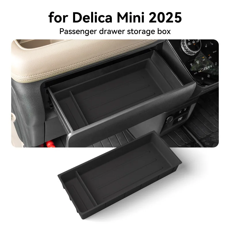 For 2025 Mitsubishi Delica Mini Passenger Side Dashboard Drawer Storage Box Interior Modification Accessories