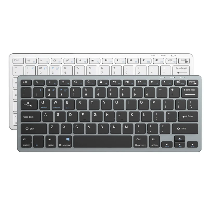 Bluetooth Wireless Keyboard 78 Keys Multi-Device Sync Keyboard Mini Multimedia Keyboard For Laptop PC  iPad MacbookTablet