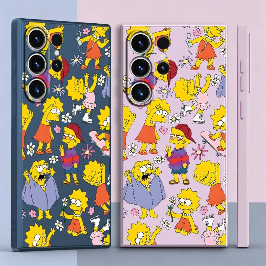 The S-simpsons Lisa Phone Cover Case for Samsung Galaxy S26 S23 S25 Edge S21 Plus S20 FE Note 20 10 Ultra S22 S24 Ultra
