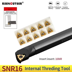 SNR0013M16 SNR0014M16 SNR0016Q16 SNR0020R16 SNR0025S16 CNC Internal Thread Turning Tool rod 16IR Inserts Lathe SNR Holder