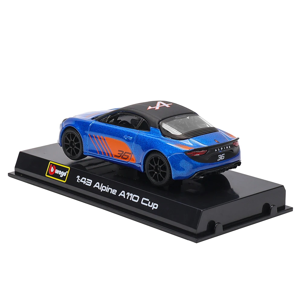 Bburago 1:43 ALPINE A110 CUP Alloy Luxury Vehicle Diecast Pull Back Cars Model Toy Collection Gift