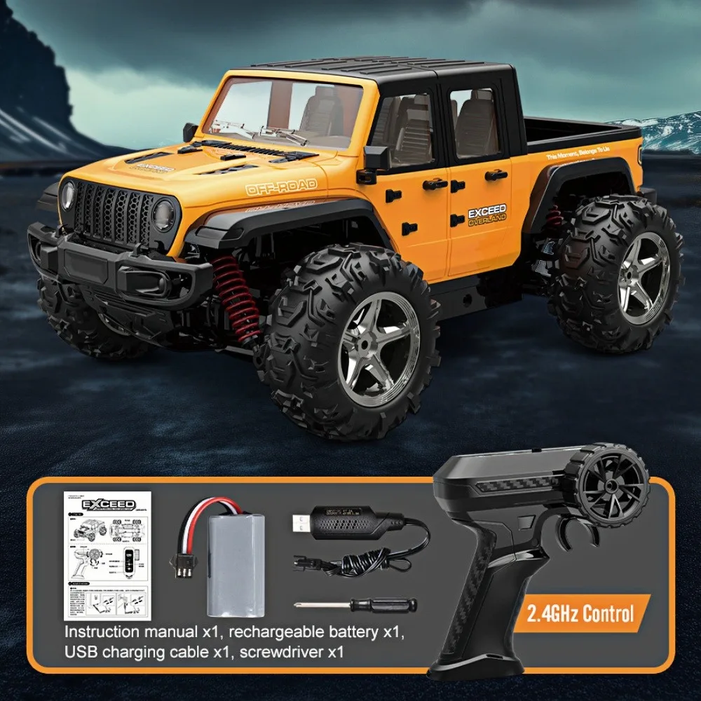 JJRC C8819 Auto RC Pickup Wrangler in scala 1/20, Veicolo cingolato per camion telecomandato fuoristrada 4WD ad alta velocità per ragazzi adulti