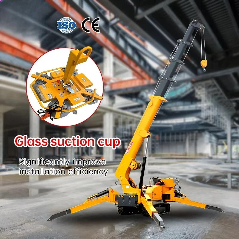 Heavy Duty Spider Crane 6 Ton Crawler Mounted Lifting Equipment Intelligent Control System for Construction Site