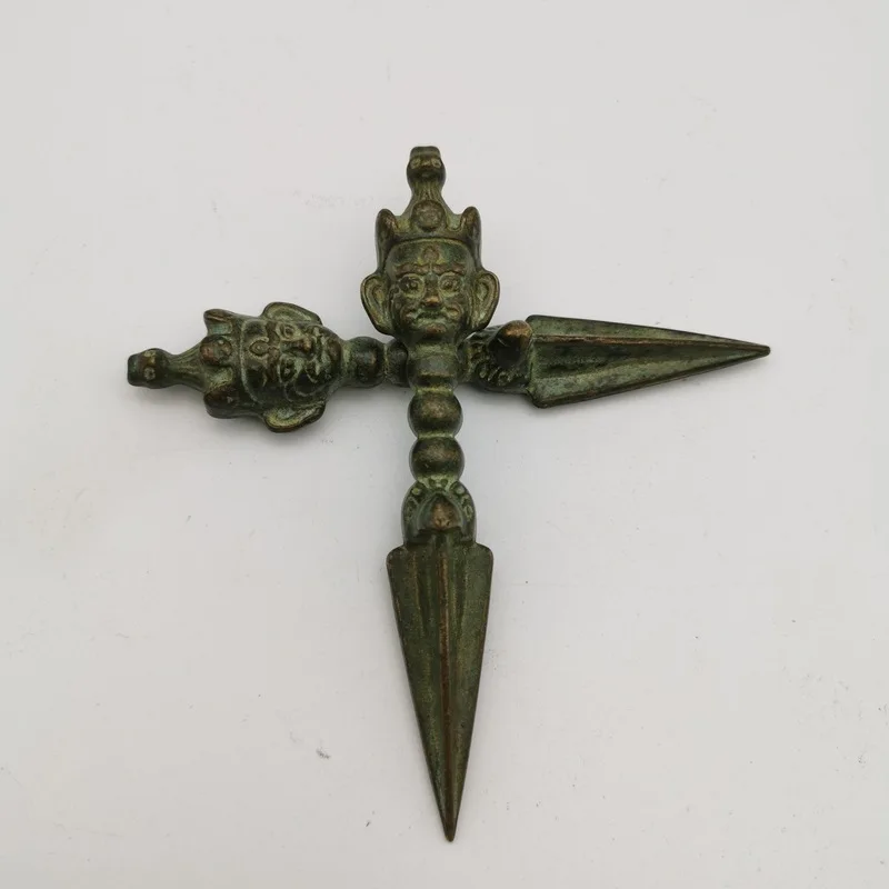 Esoteric Buddhist ritual implements: Tibetan , Mahamandala, Vajra , Nepalese Handcrafted Demon-Subduing Staff