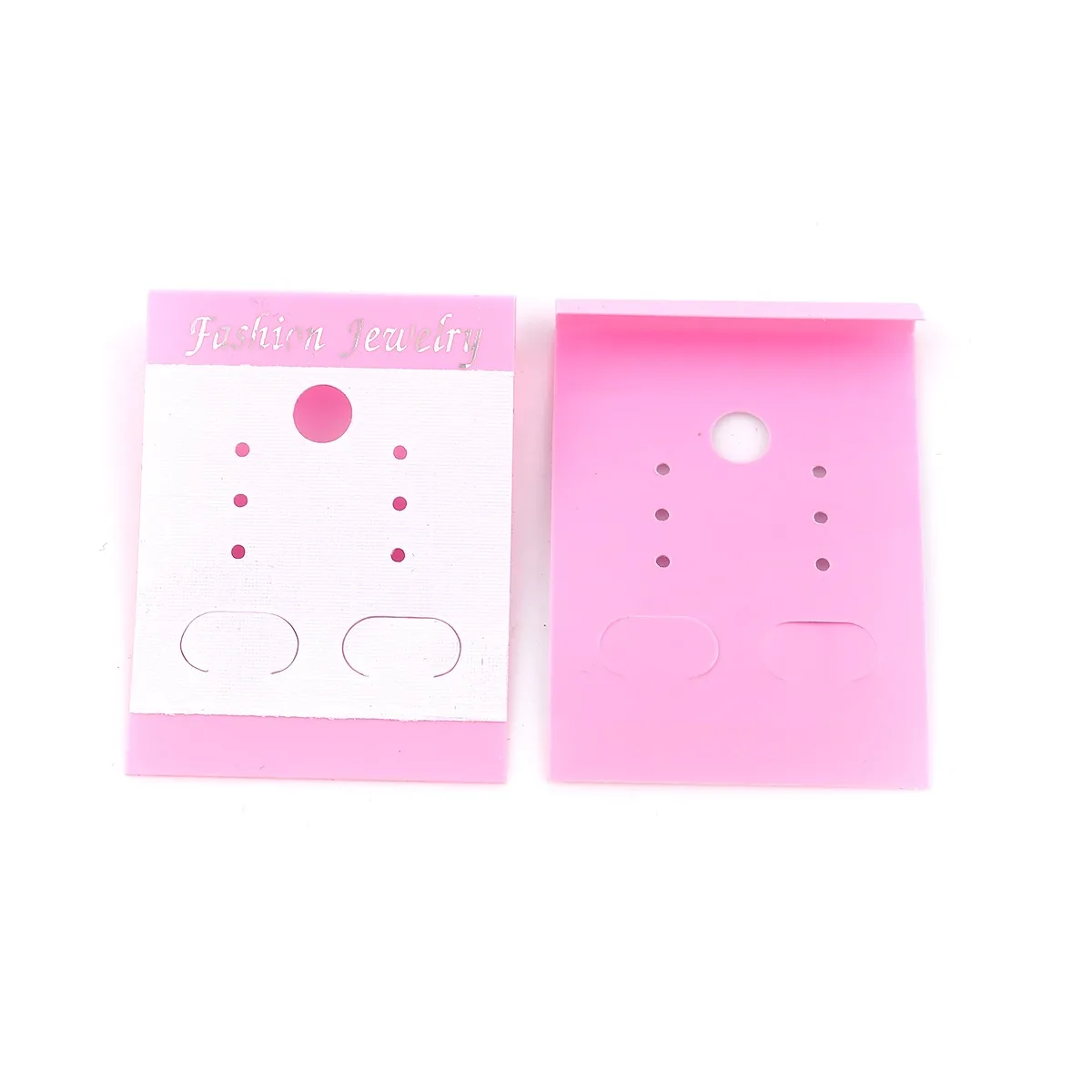 DoreenBeads PVC Jewelry Earring Display Card Rectangle Black Velvet Fabric Fashion Earrings 50mm(2") x 42mm(1 5/8"), 50 Sheets