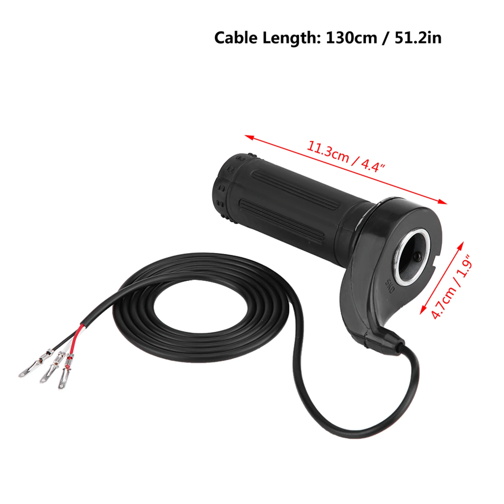 Speed Throttle  Motorcycle Accelerator Electric Scooter Twist Speed Throttle Grip with 3 Wires  Speed Throttle
