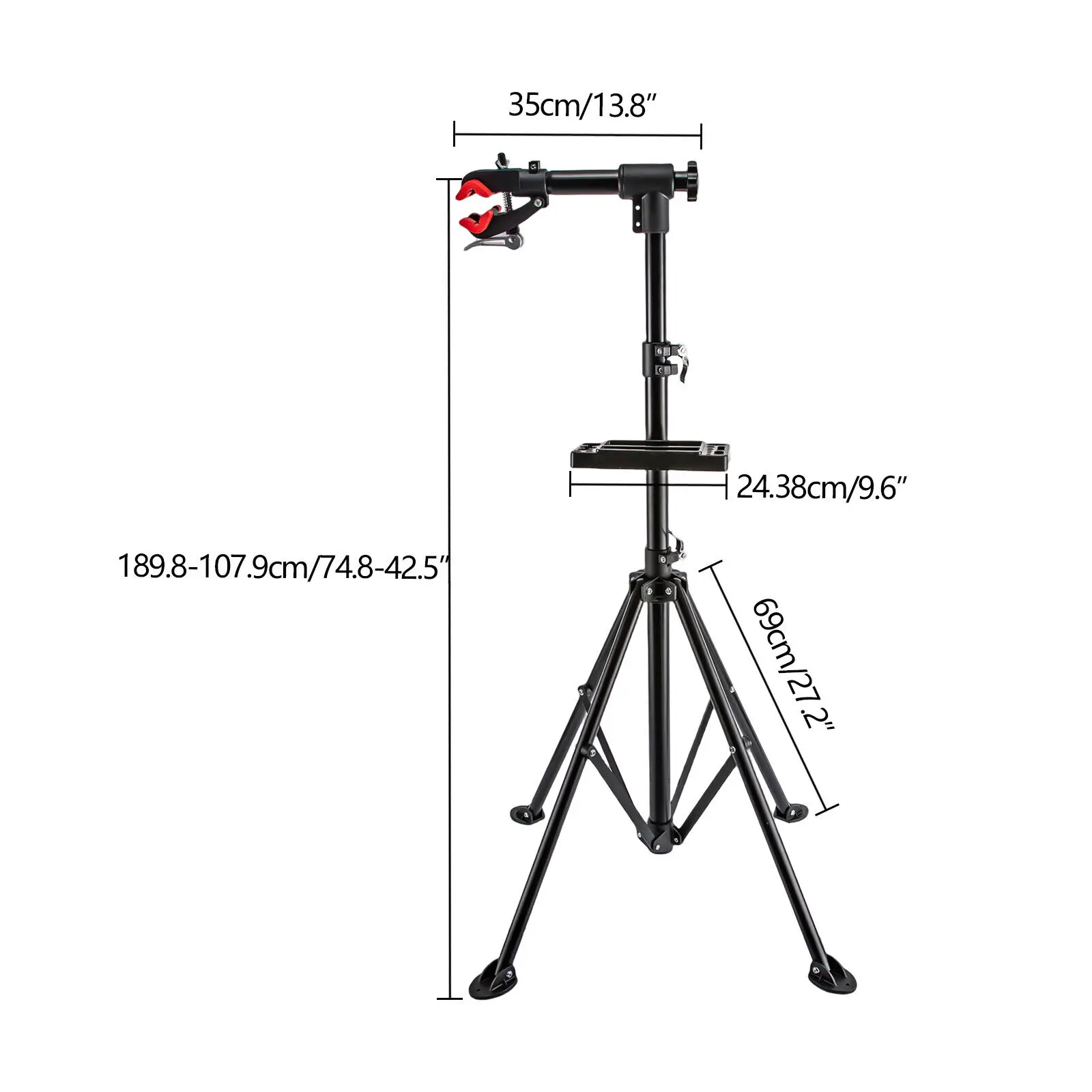 108–190 cm Fahrrad-Reparaturständer, tragbarer Fahrrad-Wartungsarbeitsständer, Mechaniker-Reparaturständer, Fahrrad-Reparaturständer, professionell