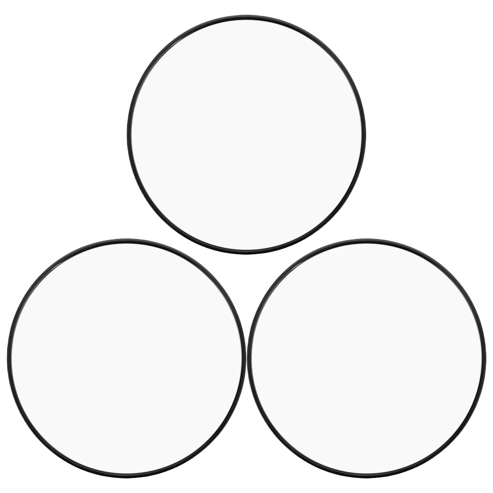 3 個の美容拡大鏡 5X ポータブルブラックトラベルメイクアップバニティコンパクトラウンドウォールマウントシャワースティックオン眉毛摘み取り