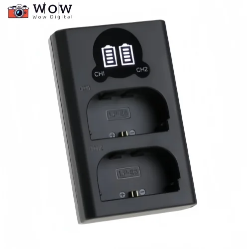 FB LP-E6 LP-E6NH Зарядное устройство с двумя светодиодами USB для камеры Canon EOS R5 R6 R7 R5C R6II 90D 80D 70D 60D 5D4 5D3 5D2 7D Mark II 6D2