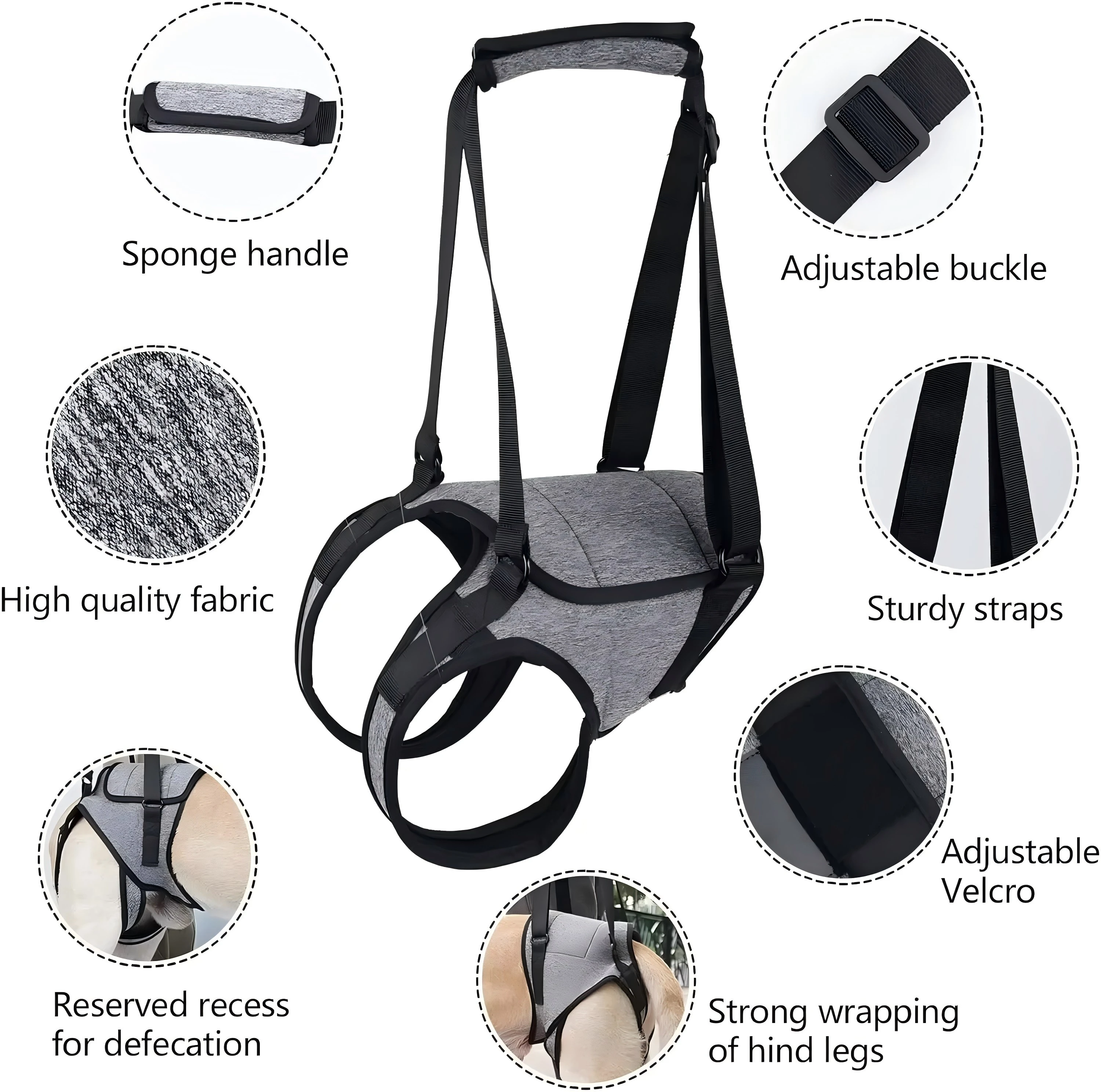 Adjustable Dog Lift Sling Hind - đánh giá và giá Lifting Belt