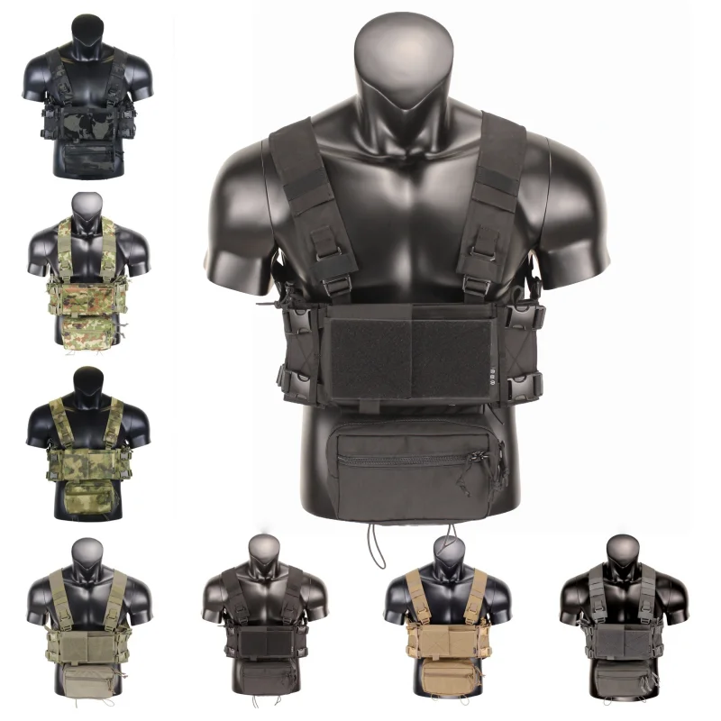 MK4 Micro Gear Chest Rig Bags for W/ 5.56 Mag Pouch Plate Carrier Chaleco Tactico Camouflage Close Combat Airsoft