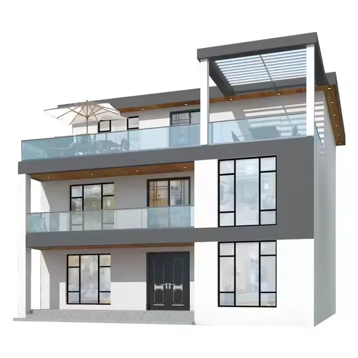 Factory Direct Luxury Light Steel Prefab Villa with Modern Design Multi-function Use Fast Install