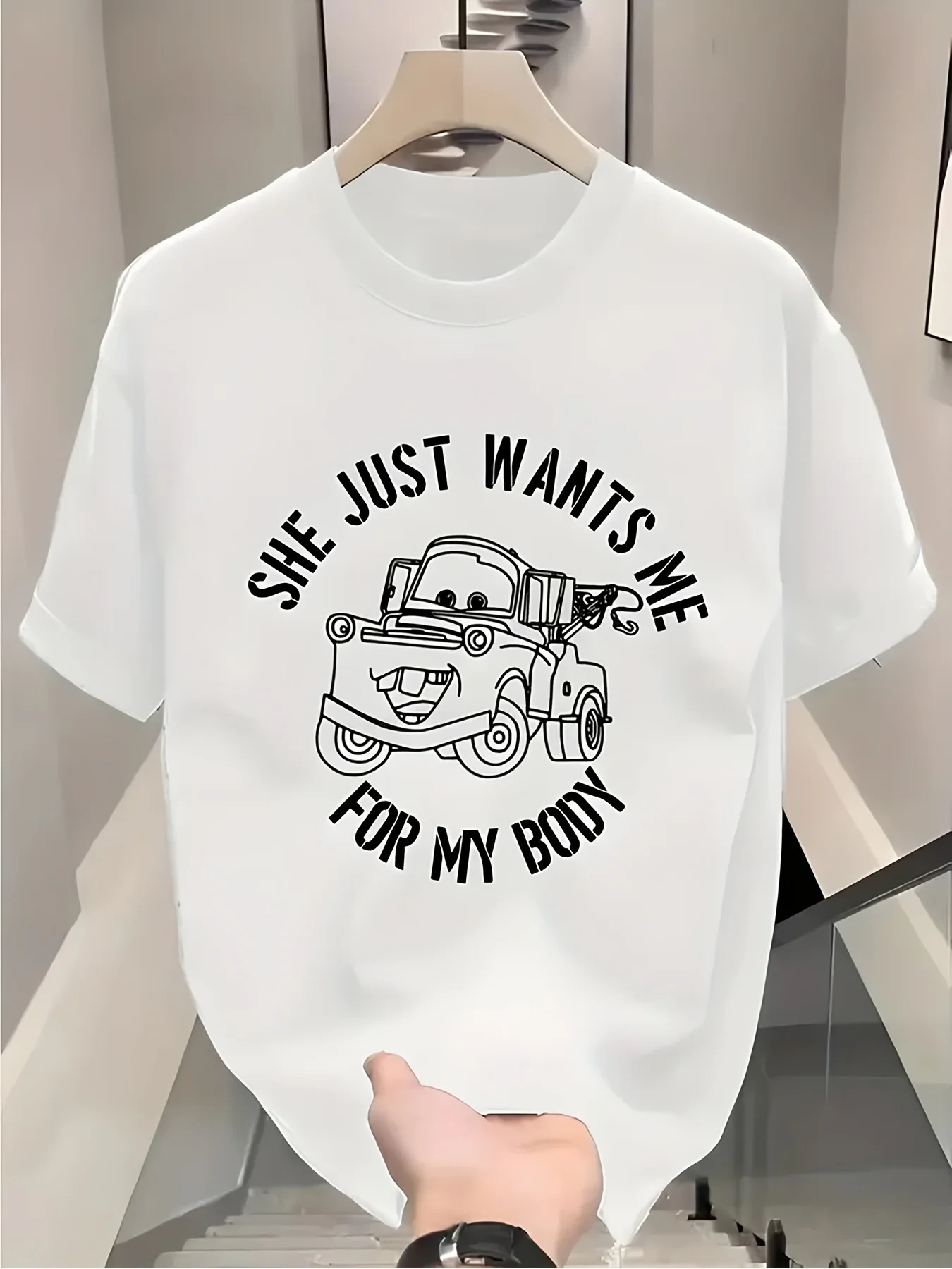 

Pixar's Cars Movie Inspired Tom Truck Graphic T-Shirt 100% Cotton O-Neck Short Sleeve Summer Casual Mens T-shirt Streetwear