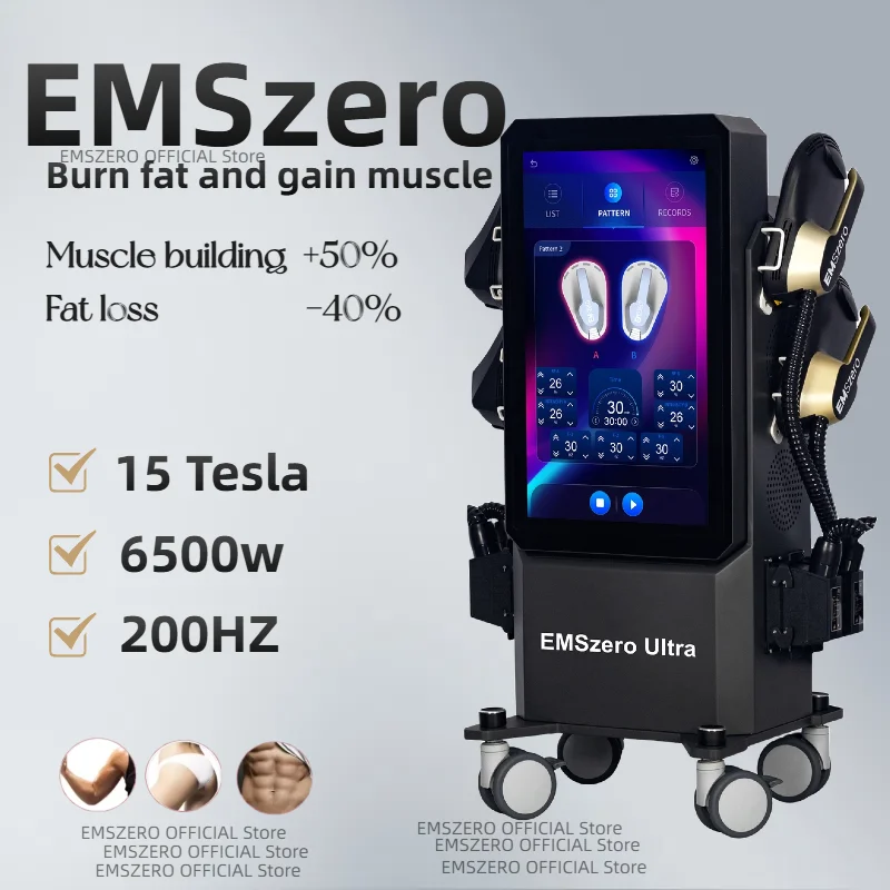 

Body Sculpt Emszero15 Tesla RF EMS Body Slimming Build Muscle Fat Burning Equipment Machine Professional 200Hz EMS Upgrade