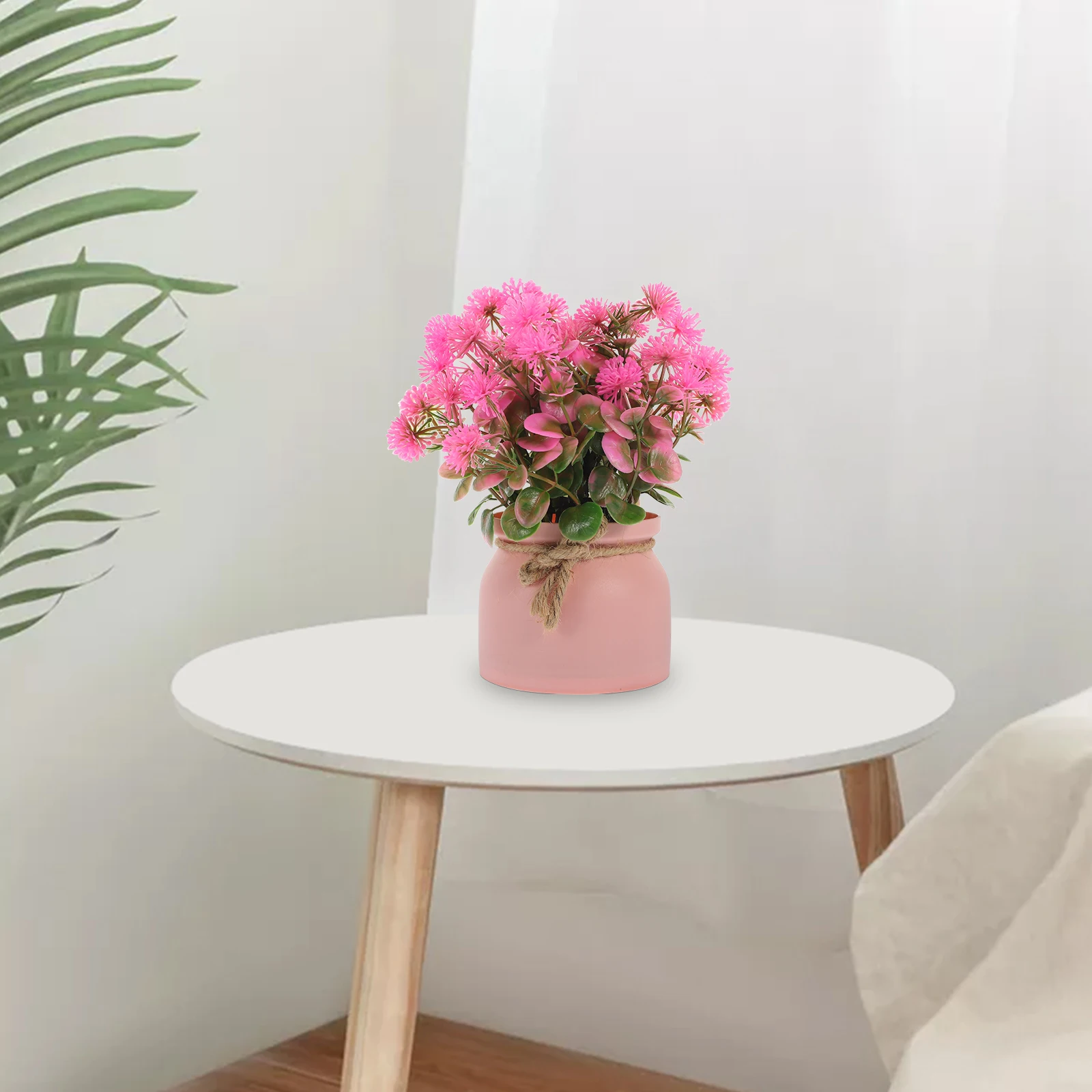 

Simulated Dandelion Ornaments Small Fake Bonsai Artificial Potted Plants Desktop Decor Plastic Silk Cloth Lifelike Indoor Fake