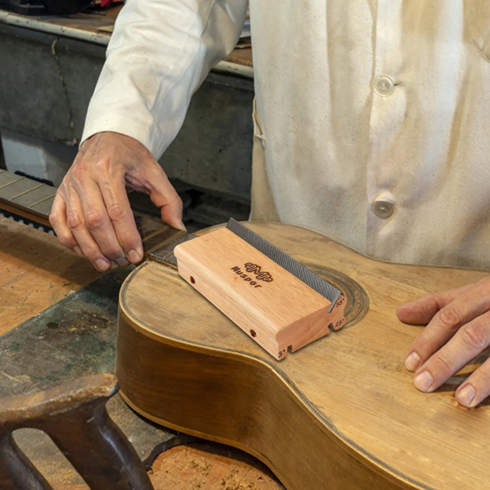 3/23/35 Degree Fingerboard Bevel-Flush File 3 In 1 Fret End Trimming File Guitar Sanding File for Guitar Bass Fret End Dressing