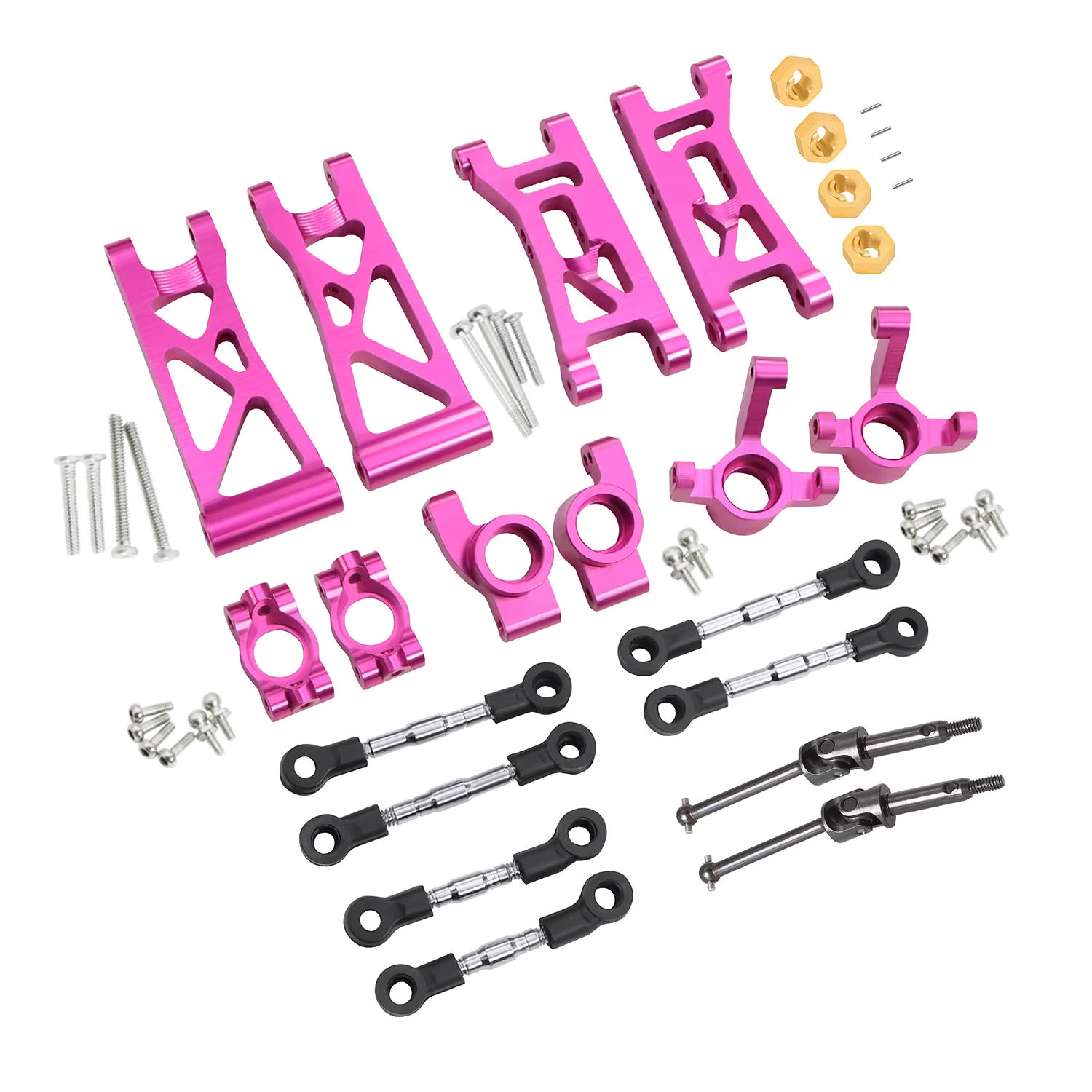 Metalen Draagarmen Fusees C Hubs CVD As Voor 1/24 Losi Micro B Rc Auto 2WD Wltoys 244016 Chassis Plaat Upgrades