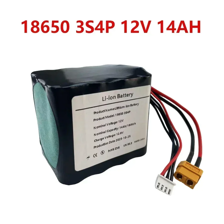 ✨📦New Type Of Unmanned Aerial Vehicle Rechargeable 12V Lithium-ion Battery Pack 14Ah 3S4P Uses A Single Battery 18650GA Combina
