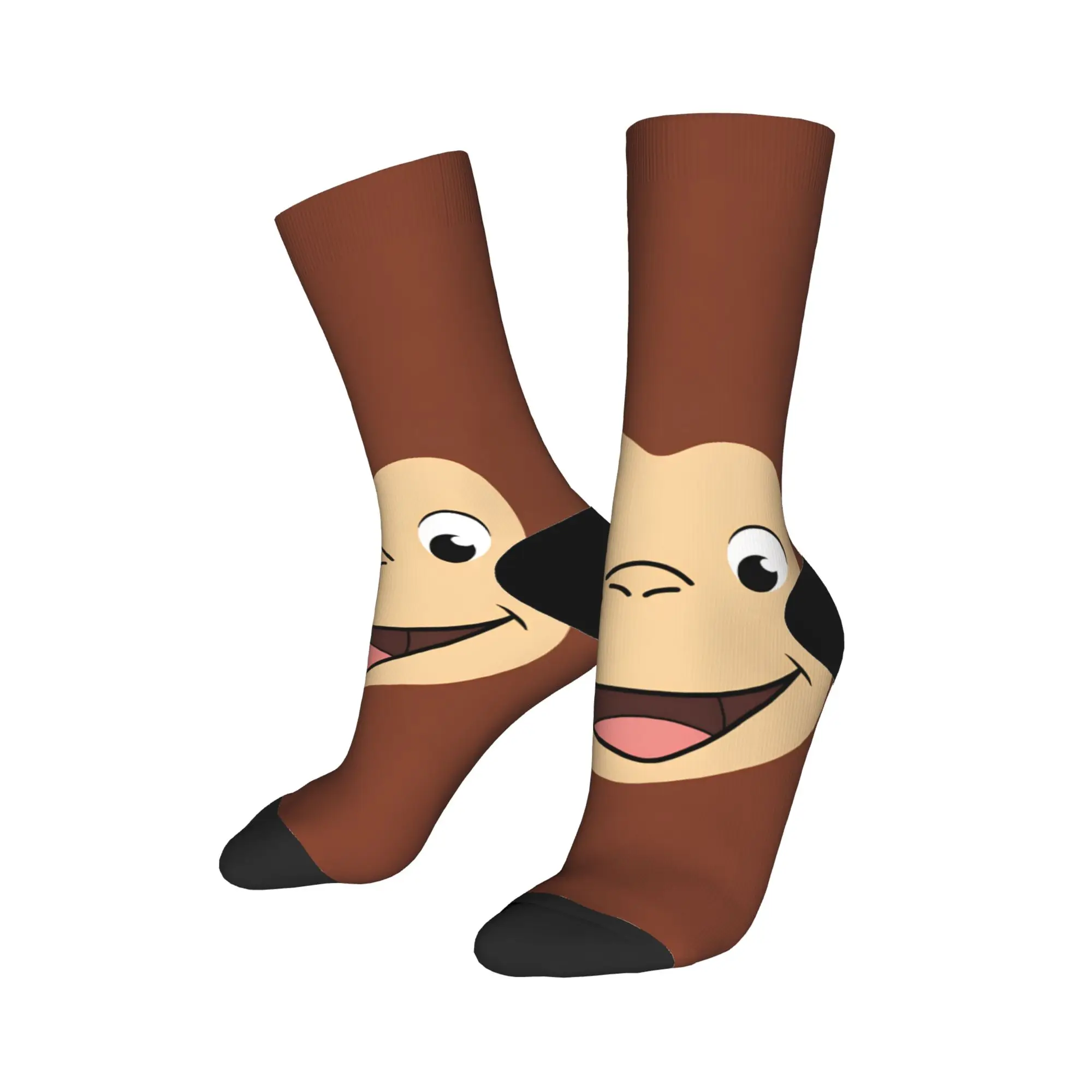 The Curious Monkey Socks  Custom Stockings Anti Slip Women Men Socks Soft Autumn Fashion Running Sports Socks