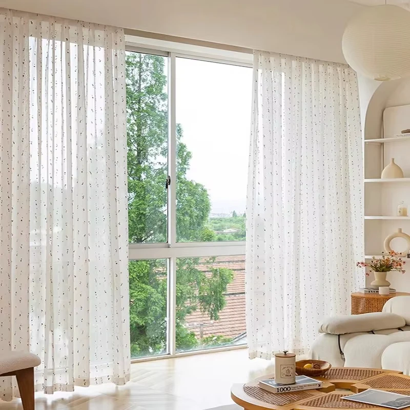 2 قطعة ستائر شفافة مطرزة من الكتان الأمريكي لغرف الأطفال ، ستائر شفافة ناعمة اللون للحضانة ، ستائر قابلة للغسل في الغسالة