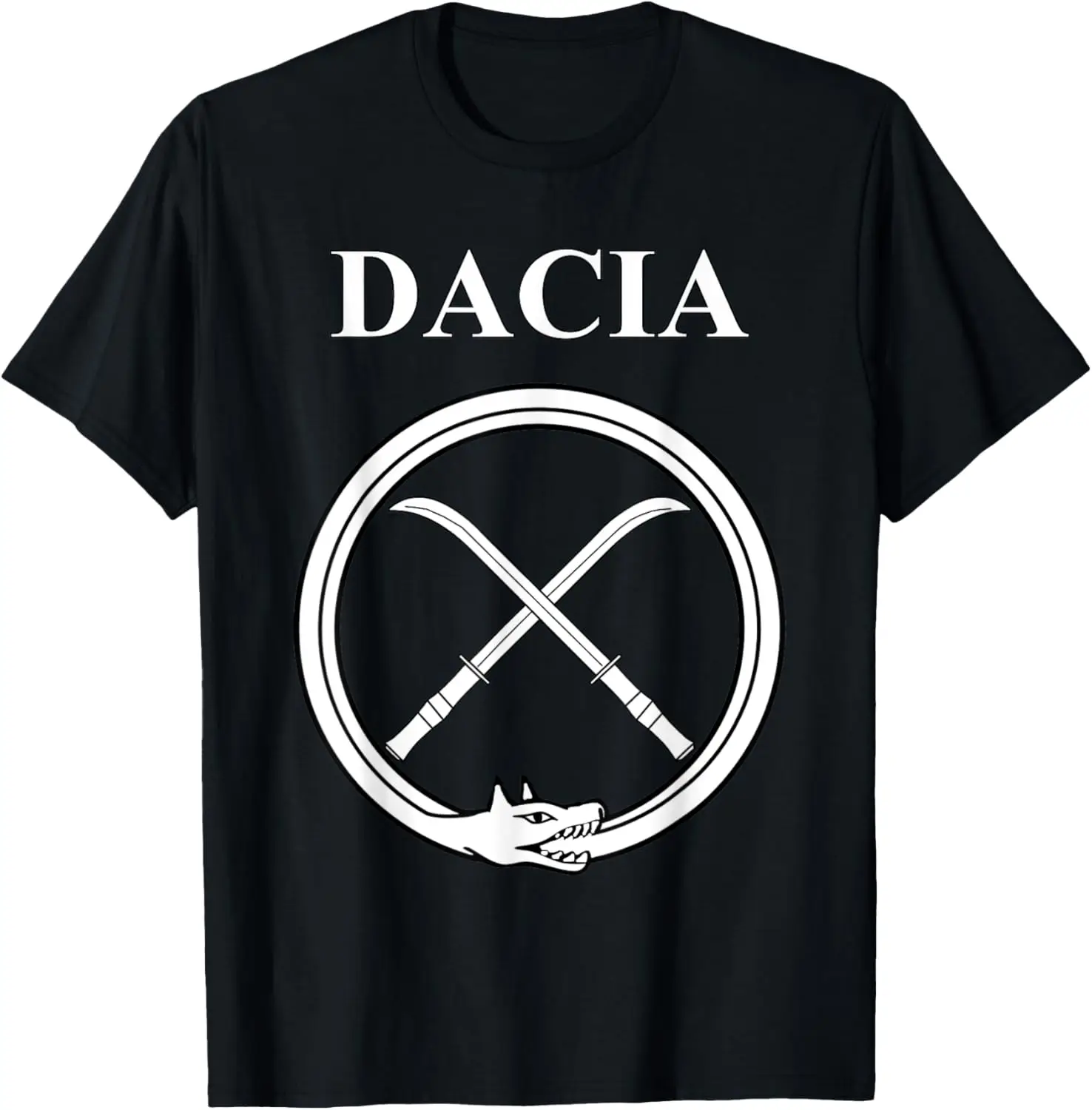 

Ancient Dacia Dacian Draco and Falx Symbol T-Shirt