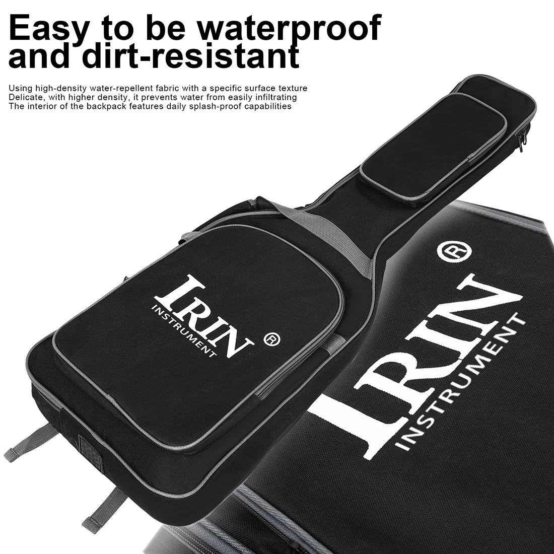 IRIN حقيبة الغيتار الكهربائي 10 مللي متر سميكة 33 أكسفورد القماش اللؤلؤ القطن الغيتار الكهربائي حقيبة الظهر مقبض حقيبة الغيتار الملحقات #6